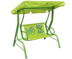 vidaXL Kinder Hollywoodschaukel Grün Kinderschaukel Gartenschaukel Gartenbank