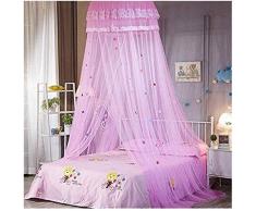 GYPPG Bed Canopy Indoor oder Outdoor Fit Kinderbett Round Hoop Double Lace Princess Zimmerzelt Single Double King Size Bett-1.2m_Rosa