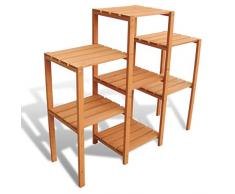 vidaXL Holz Blumentreppe Blumenregal Pflanzenständer Blumenständer Garten