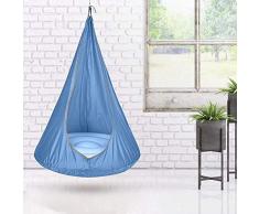 Kinderhängestuhl, Innen- und Außenkinder Podium Schaukelsitz, 70 x 150 cm,Blue
