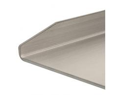 BBQ-TORO Edelstahl Grillplatte, BBQ Plancha, rechteckig, 26 x 43,4 cm, universal und massiv, Grillblech, Bratplatte für Holzkohle-, Gasgrill und mehr