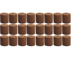 24x Holzspäne Brennelemente für Gartenfackel Feuerschale Feuersäule 8,5cm