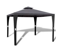 vidaXL Pavillon Poly Rattan 3x3m Gartenpavillon Gazebo Partyzelt Festzelt