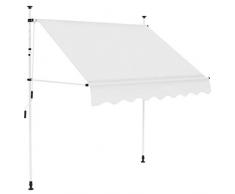 vidaXL Markise Einziehbar Handbetrieben 200cm Creme Klemmmarkise Balkonmarkise