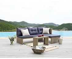 HTI-Line Terrassenmöbel Mallorca Loungemöbel Gartenmöbel Garnitur