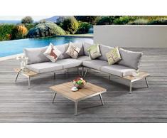 AISER Royal Garten Lounge Set -Barbados- Luxuriöse Sitzecke mit Kaffee Tisch aus hochwertigem Misanbar Kunstholz Gartenmöbel Set