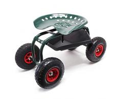 Rollsitz Werkstattwagen bis 150kg belastbar Gartenwagen Fahrbar Rollwagen Arbeitssitz Gartensitz