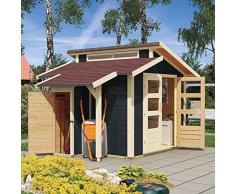 Karibu Gartenhaus Grönelo mit Schleppdach, naturbelassen