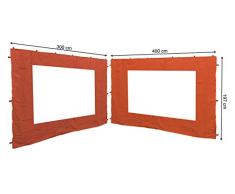 QUICK STAR 2 Seitenteile für Blätter Pavillon 3x4m Seitenwand Terra