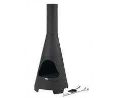 Tepro Gartenkamin Grillkamin Norfolk, schwarz