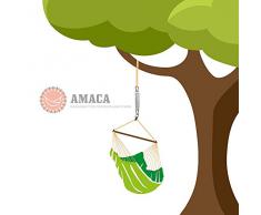 AMACA Hängesessel Schwingfeder mit Sicherungsseil und Karabinerhaken - TÜV geprüfte Gesamtkonstruktion!