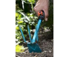 Gardena combisystem-Kleinhäckchen: 3-Zinken-Doppelhacke zum Lockern/Lüften und Jäten des Bodens, Arbeitsbreite 6.5 cm, ergonomischer Griff, Korrosionsschutz (8915-20)