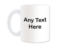 Personalisierter Geschenk-Radlader Up Tasse Verkehr (Design, Weiß-jeder Name/Nachricht an ihr einzigartiges-Eimer Front Payloader Randschaufel Skip Front-Anschluss, Auto KFZ LKW Construction, Road Arbeitnehmer JCB Traktor Katze