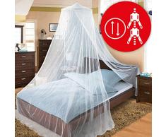 Glorytec Moskitonetz XXL - mit 2-Wege-Reißverschluss für Doppelbett und Einzel-Bett - Premium Mückennetz - Fliegennetz Schützt vor Insekten und Mücken