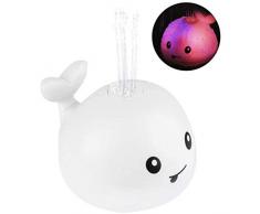 Parkomm Baby Bath Toys Automatische Induktionswal-Sprinkleranlage mit LED-Licht Wasser Float Toys Spray Badewanne Spielzeug