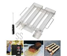 Lyeiaa Kaltrauchgenerator, Kaltrauch Kaltraucherzeuger aus Edelstahl zum Kalträuchern, Cold Smoke Generator, Food Smoker, Meat Smoker für Kugelgrill, BBQ, Smoker, Räucherofen (22,5 x 17,5 X 4,5cm)