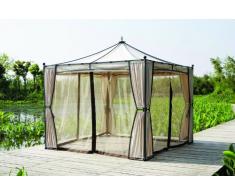 Rattan, Creme Pavillon Partyzelt Pavillion Zelt 3 x 3 m