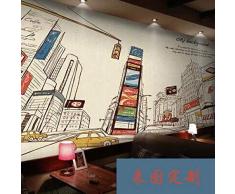 Fototapete Tapete 3D Tapetenwand Tapeten-Specials, Großformatige Wandbilder, Handbemalte Restauranttapeten, Café, Loungebar, Dessertladen, Tapetenbar-430Cmx300Cm