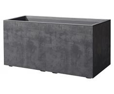 Deroma Cassetta Millenium anthrazit 78,5x39x39cm Pflanzkasten mit Wasserspeicher Leichter und Stabiler Kunststoff UV beständig, frostresistent, recyclebar