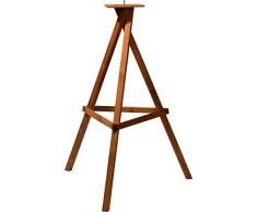 dobar 33326e Rustikaler Vogelhaus-Ständer mit 3 Standbeinen, Kiefer, braun