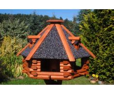 XXL Luxus Vogelhaus Futterhaus Vogelhäuser 70x45 cm Nr13s Dach mit Strukturputz