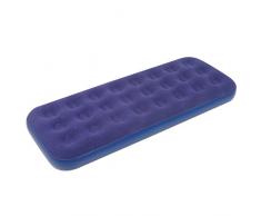 Jilong Unisex-Sonstiges 1 Mann Campingbett CB 191x73x22 Velour Luftmatratze Luftbett Gästebett Reisebett Bett, Blau Single, 191x73x22 cm