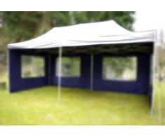 Nexos Pavillondach Ersatzdach Wechseldach für Profi Falt-Pavillon 3x6m - Dachplane 270g/m² PVC-Coating versiegelte Nähte wasserdicht – Farbe: weiß