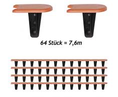 Deuba Rasenkante Beeteinfassung 7,6m terrakotta Flach 64er Set Beetumrandung Mähkante Randsteine Randstein
