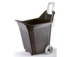 PETGARD Gartenkarre Gartentrolley Karre Pferdestall Transportkarre 59 x 50 x 72 cm 76 Liter Braun