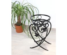 DanDiBo Blumenständer Metall Schwarz 49 cm Blumenhocker KW420 Pflanzensäule Pflanzenständer Blumensäule Klein