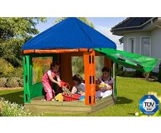 Gartenwelt Riegelsberger Kinderpavillon (LxBxH): 153 x 153 x 180 cm/Sandkasten Willi aus Holz mit Pavillon und Plane/Sandkastenbretter 30 mm stark, gehobelt und gefast/inkl. 2 Sitzecken