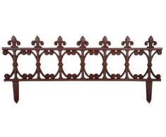 Esschert Design Beetzaun, Zierzaun, breit, aus rötlichem Gusseisen, ca. 82 cm x 36 cm