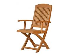 2er Set! Premium Klappstuhl Brighton mit Armlehnen aus Teak-Holz | ✓ Edler Gartenstuhl für Wintergarten ✓ Wetterfestes, klappbares Balkon-Möbel ✓ Praktischer Klapp-Sessel mit Fingerklemmschutz ! ✓