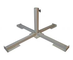 Unbekannt 1 X Schirmständer Plattenständer Weiss für Steinplatten/Gehwegplatten Sonnenschirmständer Für Stockgrößen: 25-40mm Rohrhöhe:ca.35 cm Terassenschirm Ständer