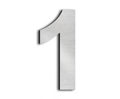 Nanly – Hausnummer „2 (die Zahl Zwei), aus massivem 304er-Edelstahl, Schwebe-Effekt, 15,3 cm, einfach zu montieren, number 1