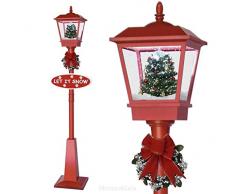 SSITG Schneiende Weihnachtslaterne Weihnachtsdeko Laterne Weihnachten rot schwarz 1,8m (deutsche Lager 3-7 Tagen Leferzeit)