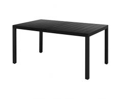 vidaXL Esstisch Aluminium Alu WPC Gartentisch Terrassentisch Tisch Gartenmöbel