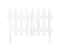 3,2m ZIERZAUN Hohe 27cm Friesenzaun Gartenzaun Kunststoffzaun Beetumrandung Weiß (S449)