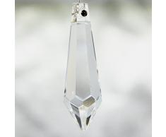 Christoph Palme Leuchten Kristall Sonnenfänger 5er Set zum aufhängen als Fensterschmuck und Raumpendel Waldorf Feng Shui Regenbogen-Kristalle Kristallglas Osterdekoration Mobiles Set-D