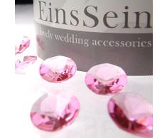 100x Diamantkristalle 12mm rosa EinsSein® Dekoration Dekosteine Diamanten Diamantkristalle Streudeko Konfetti Tischdeko Hochzeit