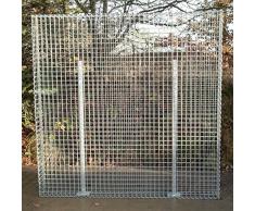 ZAUNPFOSTEN Pfosten Kippsicherung Gabione Vierkantrohr 40x40mm feuerverzinkt (100 cm)