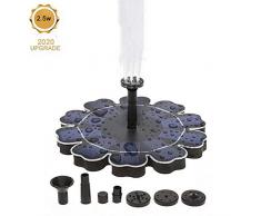 FuYouTa Solarwasserpumpen Solarbetriebener Wasserbrunnen 2. 5W Solarbrunnenpumpe Solarteichpumpe im Freien für Vogelbad Pool Solarbetriebener Gartenbrunnen