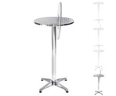 TecTake Aluminium Bistrotisch rund höhenverstellbar - Diverse Modelle - (Alexander | Nr. 401491)