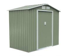 SVITA S100 XL Metall Gerätehaus Verschiedene Größen Geräteschuppen Garten Schuppen Gartenhaus Farbwahl (grün)