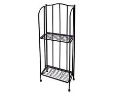 PrimoLiving Metall Gartenregal Metallregal Garten Pflanzen Regal 94cm hoch P-932 antikbraun