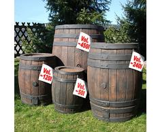 REGENTONNE REGENFASS WASSERFASS REGENWASSERBEHÄLTER REGENWASSERFASS GARTENFASS Eichenfass 50l / 120l / 240l / 450 Liter (Regenwassertonne Eichenfass 50L)