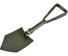 normani EXTRA STABIL - BW Klappspaten mit Tasche, vglb. Bundeswehr/US Army Militär Schaufel/Feldspaten/Spaten aus Metall/Stahl - Ideal für Outdoor, Camping, Survival und Jagd Farbe Oliv