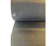 Smart Deko 78901 Silber&Anthrazit 5x0,9m Polyrattan Sichtschutz, Balkonsichtschutz, Windschutz, Balkonblende, Garten Sichtschutz, (Silber&Anthrazit) (500x90cm)