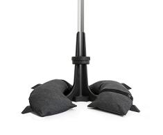 Baser Sonnenschirmständer mit befüllbarer Sandsäcken 30 kg/40 kg/50 kg. Alternativ zum Granit Sonnenschirmständer mit Rollen. Befüllbar Sonnenschirm Schirmständer mit Tragegriff (50 KG, Dunkelgrau)