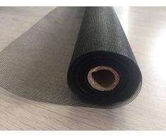 Fliegengitter- Fenster- Mücken- Insektenschutz- Alu- Weiss optimal für Rolläden (100cm x 120cm, 22mm Einhängewinkel)